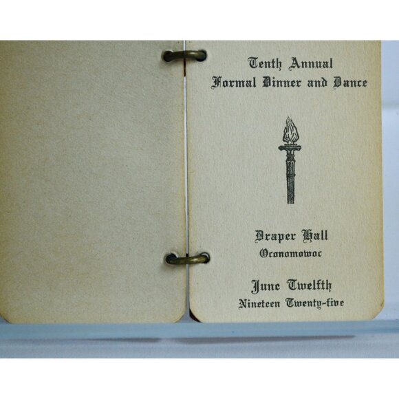 Antique 1925 Gamma Phi Delta Dance Card 10th Annual Draper Hall Oconomowoc Wisco - Picture 5 of 10